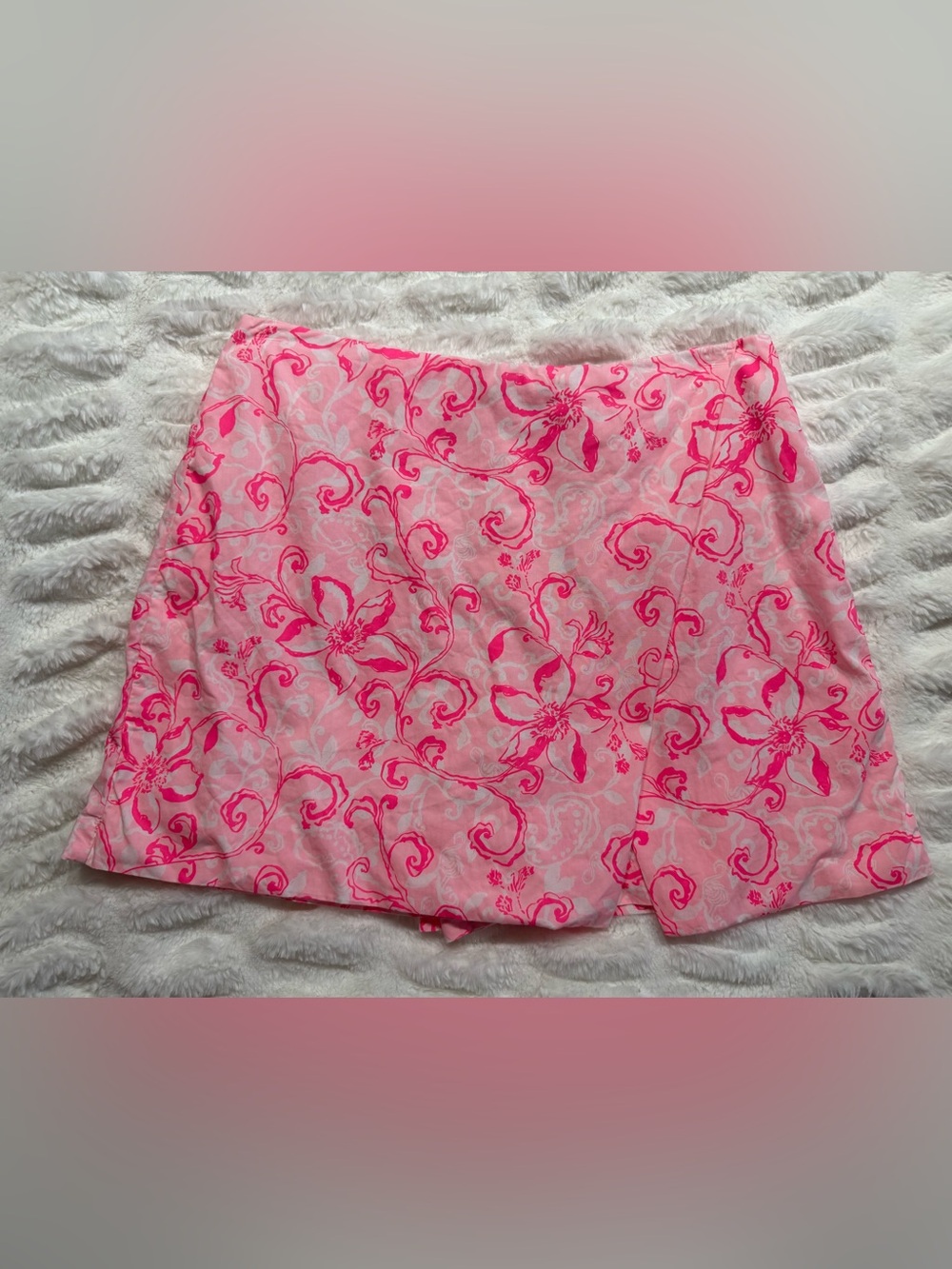 Lilly Pulitzer Pink Floral Mini Skirt